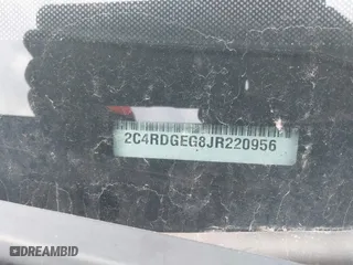 2018 Dodge Grand Caravan GT with VIN 2C4RDGEG8JR220956, listed as a IAAI auction lot 41828202 with 149,386 mi miles. Bid and sale history available at carsss.com. Image 9.