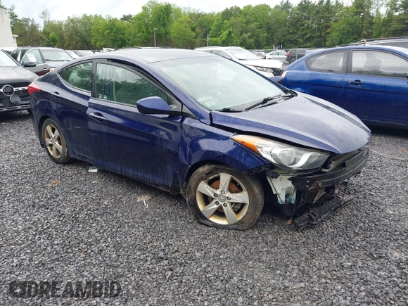 2013 Hyundai Elantra GLS with VIN 5NPDH4AE3DH179834, listed as a IAAI auction lot 42411000 with 113,198 mi miles and . Bid and sale history available at DreamBid. Image 1.