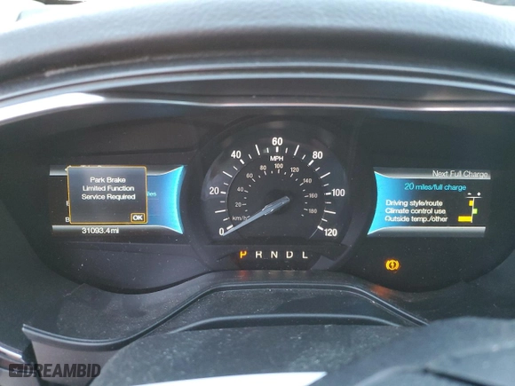 2020 Ford Fusion Plug-In Hybrid Titanium with VIN 3FA6P0SU9LR249090, listed as a Copart auction lot 79015814 with 31,093 mi miles and Salvage Title. Bid and sale history available at carsss.com. Image 9.