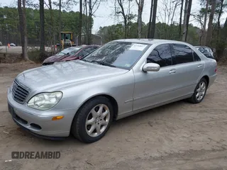 2004 Mercedes-Benz S-Class 4.3L with VIN WDBNG83J24A429403, listed as a IAAI auction lot 41744817 with 188,291 mi miles. Bid and sale history available at carsss.com. Image 2.