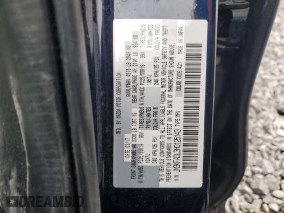 2017 Mazda CX-5 Grand Touring with VIN JM3KFADL3H0125143, listed as a Copart auction lot 50178005 with 160,058 mi miles and Salvage Title. Bid and sale history available at carsss.com. Image 15.