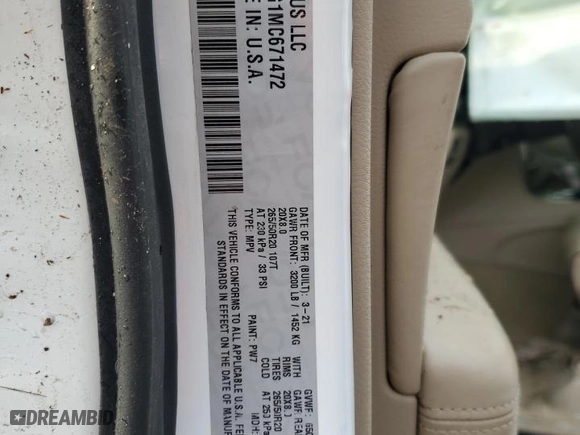 2021 Jeep Grand Cherokee Overland with VIN 1C4RJFCG1MC671472, listed as a Copart auction lot 86326714 with 103,760 mi miles and Salvage Title. Bid and sale history available at carsss.com. Image 13.
