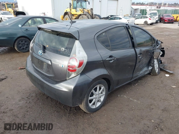 2012 Toyota Prius c One with VIN JTDKDTB31C1029950, listed as a IAAI auction lot 41223112 with 117,660 mi miles. Bid and sale history available at carsss.com. Image 4.