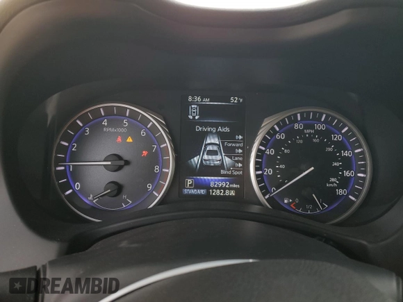 2017 Infiniti Q60 Sport with VIN JN1EV7EK4HM362673, listed as a Copart auction lot 50077315 with 82,992 mi miles and Salvage Title. Bid and sale history available at DreamBid. Image 9.