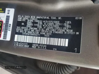 2008 Toyota Tundra Limited with VIN 5TFDV58158X056211, listed as a Copart auction lot 51940865 with 198,126 mi miles and Salvage title. Bid and sale history available at DreamBid. Image 12.