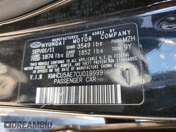 2012 Hyundai Accent SE z VIN KMHCU5AE7CU019999, wystawiony jako Copart lot #52344515 z przebiegiem 110 480 mil mil oraz Szkoda całkowita • Salvage title. Historia ofert i sprzedaży dostępna na DreamBid. Obrazek 14.