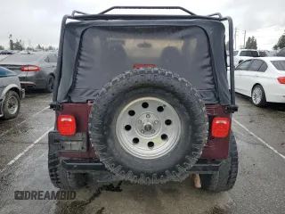 2001 Jeep Wrangler SE with VIN 1J4FA29P61P303287, listed as a Copart auction lot 48583385 with 162,447 mi miles and Salvage Title. Bid and sale history available at carsss.com. Image 6.