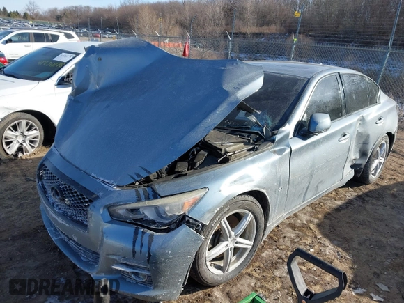 2014 Infiniti Q50 Premium with VIN JN1BV7AR7EM695001, listed as a IAAI auction lot 41429791 with 123,572 mi miles. Bid and sale history available at carsss.com. Image 17.