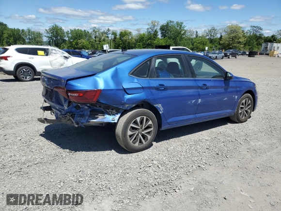 2023 Volkswagen Jetta S with VIN 3VW5M7BU6PM042471, listed as a Copart auction lot 56950155 with 7,043 mi miles and Salvage title. Bid and sale history available at DreamBid. Image 3.