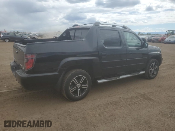 2014 Honda Ridgeline Sport with VIN 5FPYK1F72EB001352, listed as a Copart auction lot 57824745 with 54,409 mi miles and Salvage title. Bid and sale history available at DreamBid. Image 3.