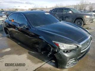 2017 Infiniti Q50 Premium with VIN JN1EV7AP4HM730609, listed as a Copart auction lot 87855375 with 105,949 mi miles and Salvage Title. Bid and sale history available at DreamBid. Image 14.