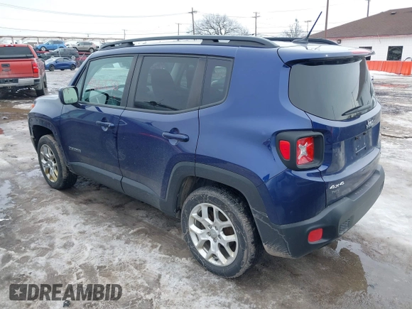 2017 Jeep Renegade Latitude with VIN ZACCJBBB4HPG10655, listed as a IAAI auction lot 41660630 with 118,072 mi miles. Bid and sale history available at carsss.com. Image 3.