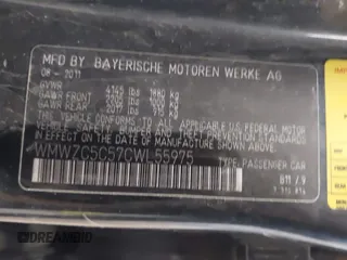 2012 MINI Countryman S z VIN WMWZC5C57CWL55975, wystawiony jako IAAI lot #42155876 z przebiegiem 126 637 mil mil oraz . Historia ofert i sprzedaży dostępna na DreamBid. Obrazek 9.