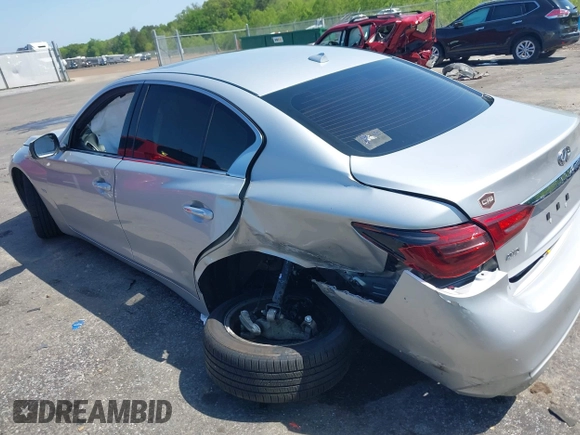 2018 Infiniti Q50 3.0t Luxe with VIN JN1EV7AR6JM441920, listed as a IAAI auction lot 41978441 with 126,455 mi miles. Bid and sale history available at carsss.com. Image 3.
