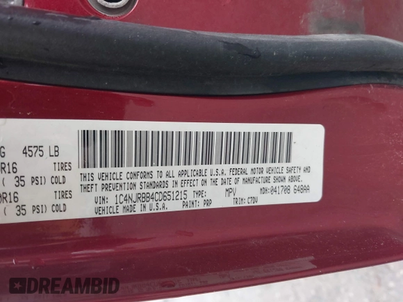 2012 Jeep Patriot Sport with VIN 1C4NJRBB4CD651215, listed as a IAAI auction lot 42511544 with 110,126 mi miles and . Bid and sale history available at DreamBid. Image 9.
