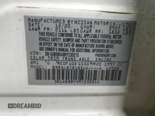 2021 Nissan Sentra S with VIN 3N1AB8BV4MY230015, listed as a Copart auction lot 51510225 with 47,204 mi miles and Salvage Title. Bid and sale history available at DreamBid. Image 13.