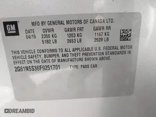 2015 Cadillac XTS Luxury with VIN 2G61N5S36F9251701, listed as a IAAI auction lot 40315224 with 99,918 mi miles. Bid and sale history available at carsss.com. Image 9.