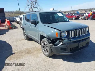 2017 Jeep Renegade Sport with VIN ZACCJBAB9HPG19367, listed as a IAAI auction lot 41818793 with 77,652 mi miles and . Bid and sale history available at carsss.com. Image 1.