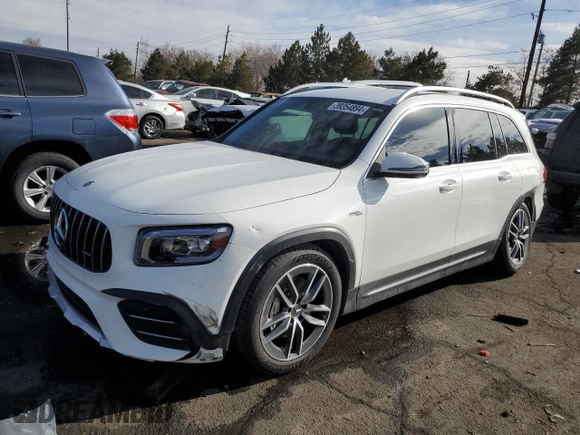 2021 Mercedes-Benz GLB with VIN W1N4M5BB0MW082132, listed as a Copart auction lot 39354894 with 24,421 mi miles. Bid and sale history available at carsss.com. Image 1.