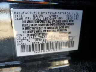 2024 Nissan Sentra SV with VIN 3N1AB8CV2RY325792, listed as a Copart auction lot 57913725 with 13,630 mi miles and Salvage title. Bid and sale history available at DreamBid. Image 12.