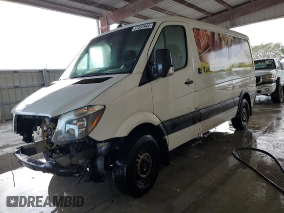 2016 Mercedes-Benz Sprinter Cargo with VIN WD3PE7DD6GP251106, listed as a Copart auction lot 37307944 with Not Provided miles. Bid and sale history available at carsss.com. Image 1.