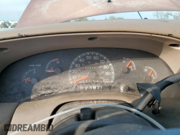 1998 Ford F-150 with VIN 1FTZX1720WNB71052, listed as a Copart auction lot 88342915 with 275,131 mi miles and Salvage title. Bid and sale history available at DreamBid. Image 9.