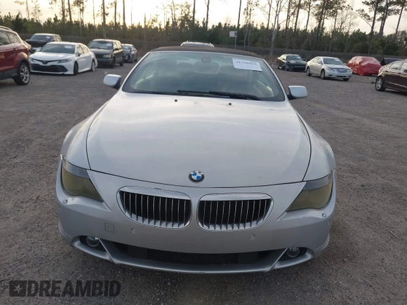 2004 BMW 6 Series 645Ci with VIN WBAEK73444B320856, listed as a IAAI auction lot 41718919 with 185,052 mi miles. Bid and sale history available at carsss.com. Image 6.