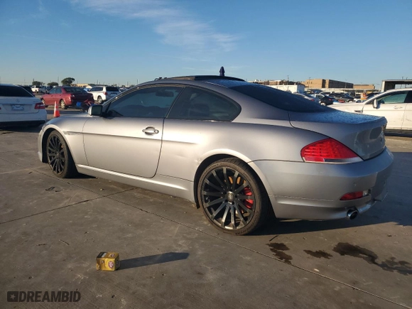 2007 BMW 6 Series 650i with VIN WBAEH13577CR51801, listed as a Copart auction lot 80057014 with 0 mi miles and Clean Title. Bid and sale history available at carsss.com. Image 2.
