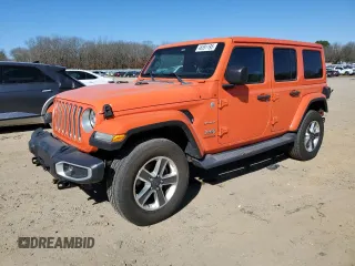 2018 Jeep Wrangler Unlimited Sahara z VIN 1C4HJXEG1JW224276, wystawiony jako Copart lot #46891195 z przebiegiem 66 755 mil mil oraz Szkoda całkowita • Salvage title. Historia ofert i sprzedaży dostępna na DreamBid. Obrazek 1.