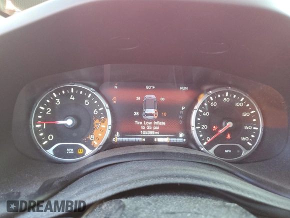 2018 Jeep Renegade Altitude with VIN ZACCJABB3JPH80621, listed as a Copart auction lot 51291855 with 105,399 mi miles and Salvage Title. Bid and sale history available at DreamBid. Image 9.
