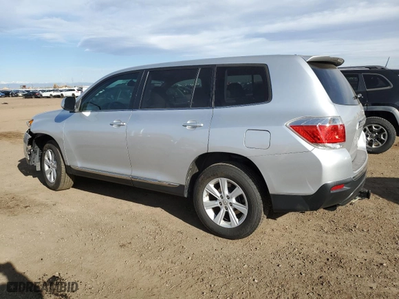2013 Toyota Highlander with VIN 5TDZK3EH5DS134328, listed as a Copart auction lot 48787725 with 200,813 mi miles and Salvage Title. Bid and sale history available at carsss.com. Image 2.
