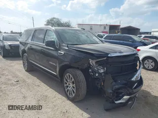 2025 GMC Yukon XL Denali with VIN 1GKS2JRL6SR170517, listed as a IAAI auction lot 41715754 with 1,091 mi miles. Bid and sale history available at carsss.com. Image 1.