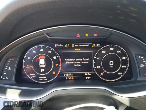 2018 Audi Q7 Premium Plus with VIN WA1LAAF7XJD016585, listed as a Copart auction lot 62598545 with 84,557 mi miles and Salvage title. Bid and sale history available at DreamBid. Image 9.
