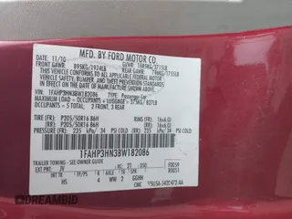 2011 Ford Focus SEL with VIN 1FAHP3HN3BW182086, listed as a IAAI auction lot 41148244 with 162,792 mi miles. Bid and sale history available at carsss.com. Image 9.