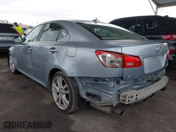 2007 Lexus IS 250 with VIN JTHBK262975039804, listed as a IAAI auction lot 41776505 with 188,005 mi miles and . Bid and sale history available at DreamBid. Image 3.