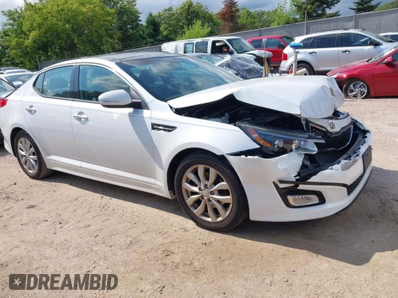 2015 Kia Optima EX with VIN 5XXGN4A77FG497218, listed as a IAAI auction lot 42464839 with 128,355 mi miles and . Bid and sale history available at DreamBid. Image 1.