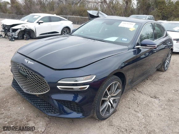 2023 Genesis G70 2.0T with VIN KMTG34TA3PU129307, listed as a IAAI auction lot 41636981 with 37,593 mi miles. Bid and sale history available at carsss.com. Image 18.