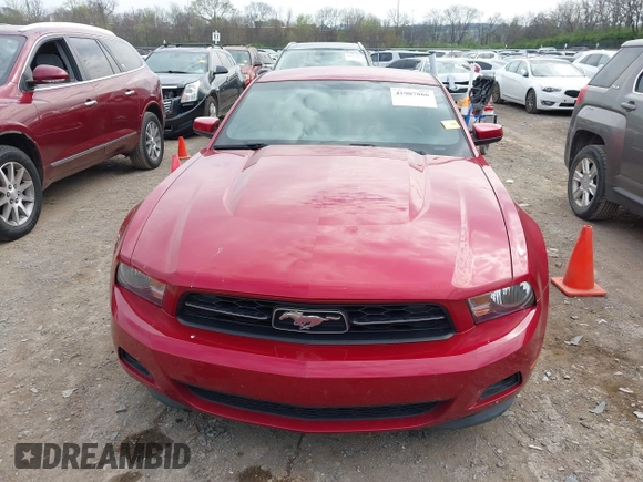 2012 Ford Mustang V6 Premium with VIN 1ZVBP8AM6C5262808, listed as a IAAI auction lot 41907866 with 121,630 mi miles. Bid and sale history available at carsss.com. Image 12.