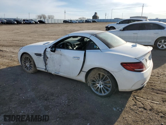 2017 Mercedes-Benz SLC 43 AMG with VIN WDDPK6GA7HF130995, listed as a Copart auction lot 48317285 with 65,707 mi miles and Salvage Title. Bid and sale history available at DreamBid. Image 2.