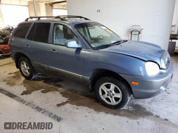 2003 Hyundai Santa Fe GLS with VIN KM8SC73D23U373492, listed as a Copart auction lot 75107684 with 205,655 mi miles and Salvage Title. Bid and sale history available at carsss.com. Image 4.
