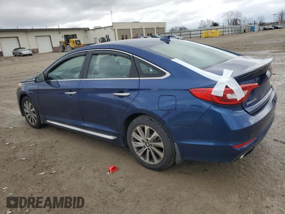 2017 Hyundai Sonata Sport with VIN 5NPE34AF9HH479847, listed as a Copart auction lot 49881475 with 62,991 mi miles and Salvage Title. Bid and sale history available at DreamBid. Image 2.