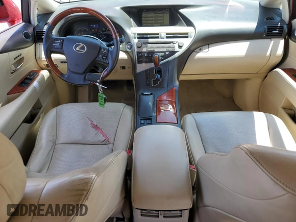 2010 Lexus RX 450h with VIN JTJZB1BA5A2400054, listed as a Copart auction lot 63348865 with 177,153 mi miles and Salvage title. Bid and sale history available at DreamBid. Image 8.