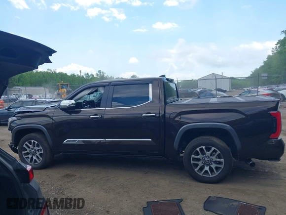 2024 Toyota Tundra 1794 Edition with VIN 5TFMA5DB5RX145336, listed as a IAAI auction lot 42203766 with 16,781 mi miles and . Bid and sale history available at DreamBid. Image 14.