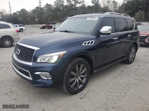 2017 Infiniti QX80 with VIN JN8AZ2NF3H9644669, listed as a Copart auction lot 44648645 with 144,021 mi miles and Clean Title. Bid and sale history available at carsss.com. Image 1.