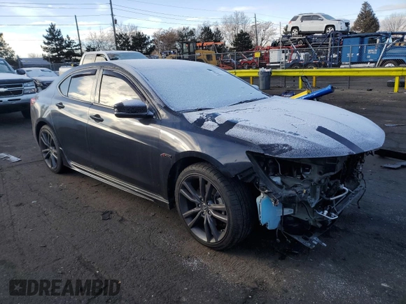 2019 Acura TLX w/A-Spec Pkg with VIN 19UUB1F63KA003695, listed as a Copart auction lot 85386954 with 46,361 mi miles and Salvage title. Bid and sale history available at DreamBid. Image 4.