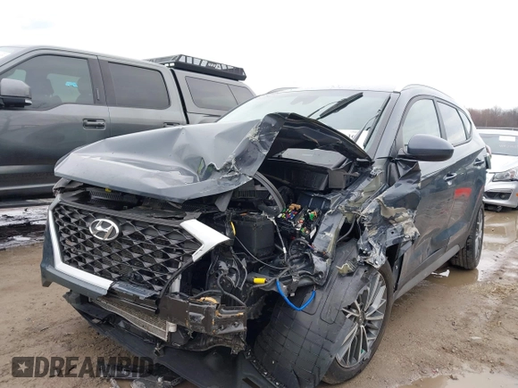 2019 Hyundai Tucson Ultimate with VIN KM8J3CAL7KU076246, listed as a IAAI auction lot 41836361 with 26,097 mi miles. Bid and sale history available at carsss.com. Image 17.