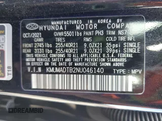 2022 Genesis GV70 2.5T с VIN KMUMADTB2NU046140, выставлен на аукционе Copart как лот 54054525 с пробегом 43 908 миль миль и Списание • Salvage title. История ставок и продаж доступна на DreamBid. Изображение 14.