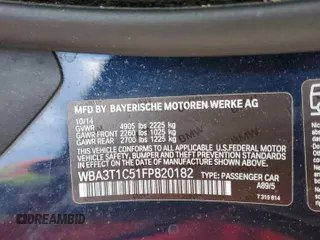 2015 BMW 4 Series 428i xDrive with VIN WBA3T1C51FP820182, listed as a Copart auction lot 87209154 with 98,362 mi miles and Clean Title. Bid and sale history available at carsss.com. Image 13.