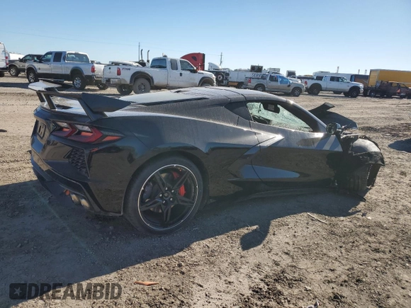 2020 Chevrolet Corvette 2LT with VIN 1G1Y72D42L5118848, listed as a Copart auction lot 81445864 with 0 mi miles and Salvage Title. Bid and sale history available at carsss.com. Image 3.