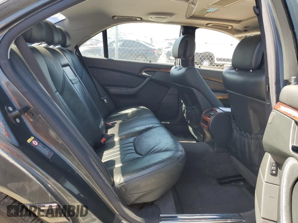 2003 Mercedes-Benz S 55 AMG with VIN WDBNG74J23A378637, listed as a Copart auction lot 52378705 with 128,745 mi miles and Salvage Title. Bid and sale history available at DreamBid. Image 10.